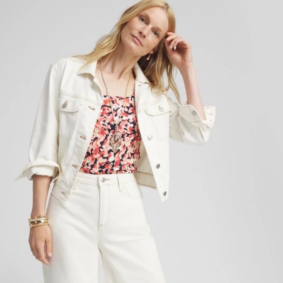 C- Chicos Floral Print square neck Tank Top NWT - Picture 7 of 17